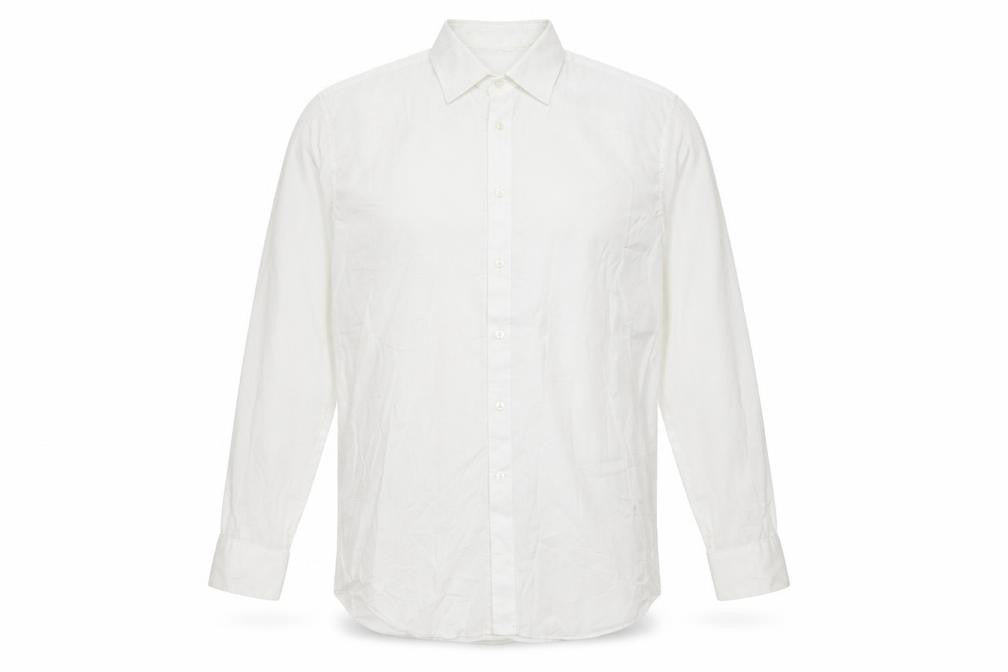 Calvin Klein Men's White Extra-Slim Fit Long Sleeve Cotton Shirt Size 16