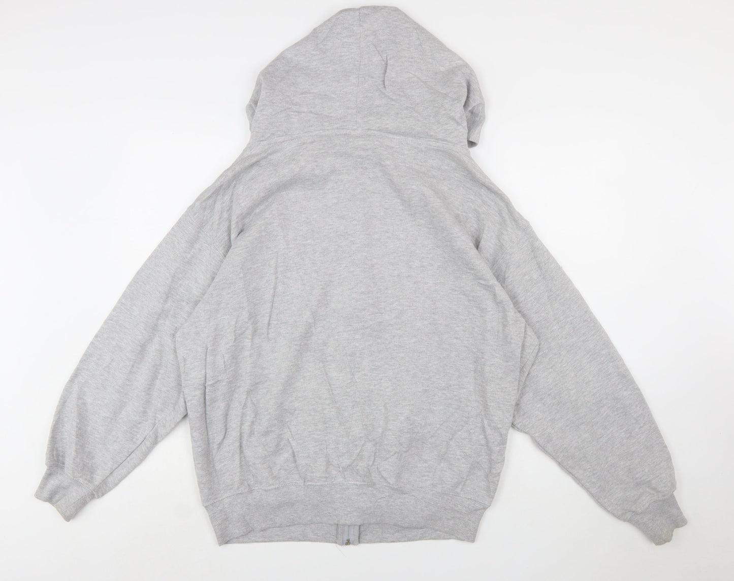Disney Women Grey Full Zip Hoodie XL Mickey Graphic Print