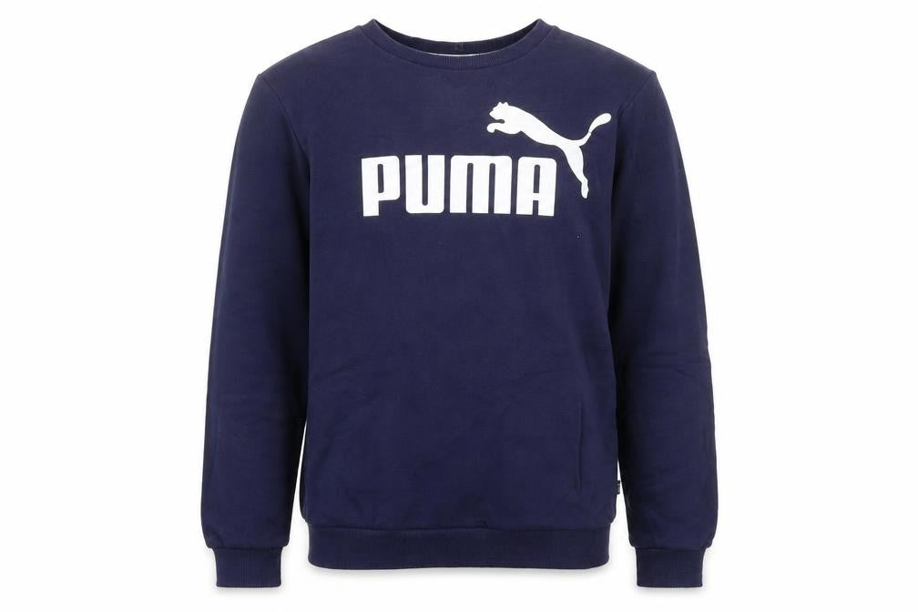 Puma Boys Blue Crew Neck Pullover Sweatshirt 15-16 Years Logo Print