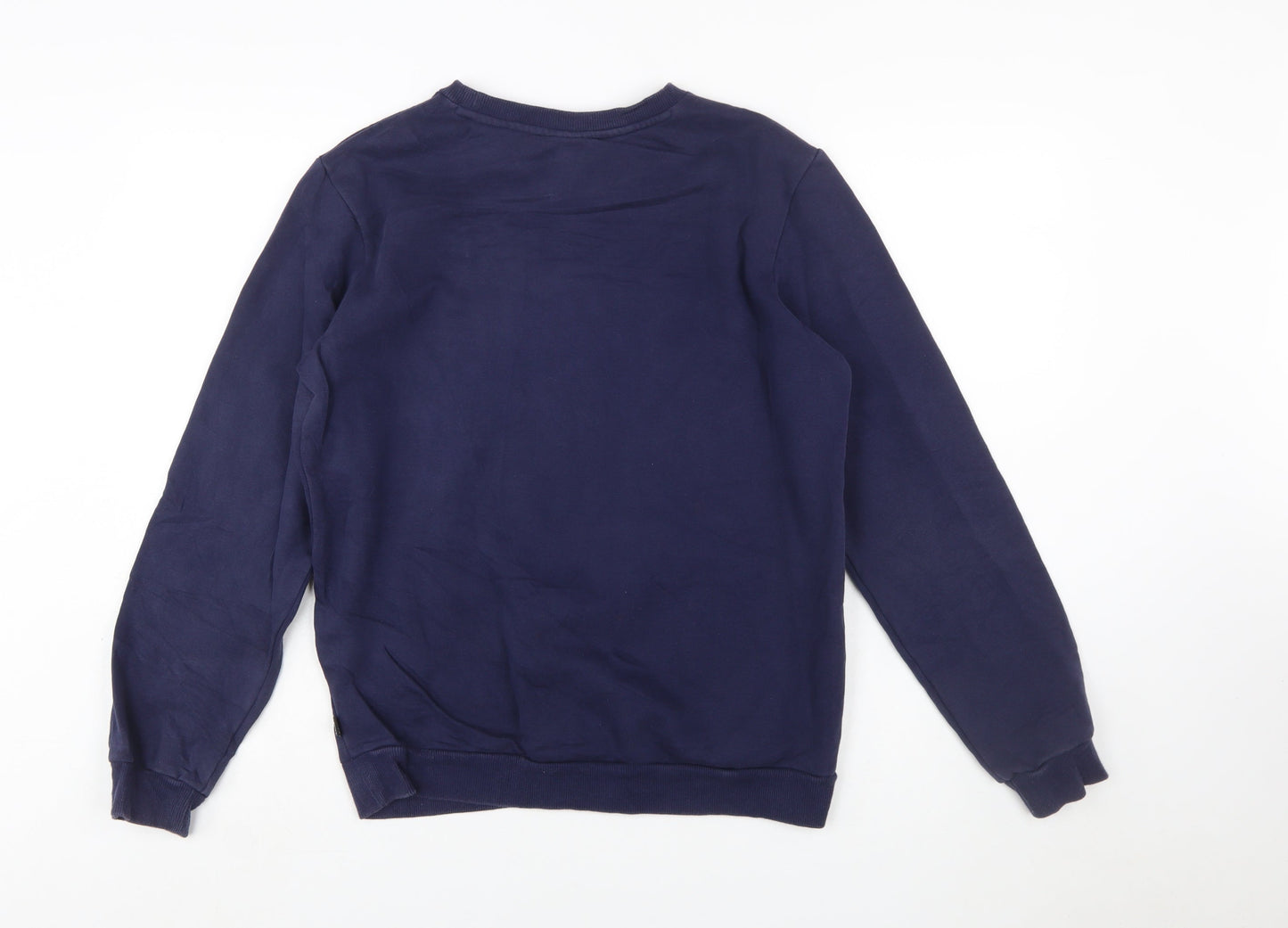 Puma Boys Blue Crew Neck Pullover Sweatshirt 15-16 Years Logo Print