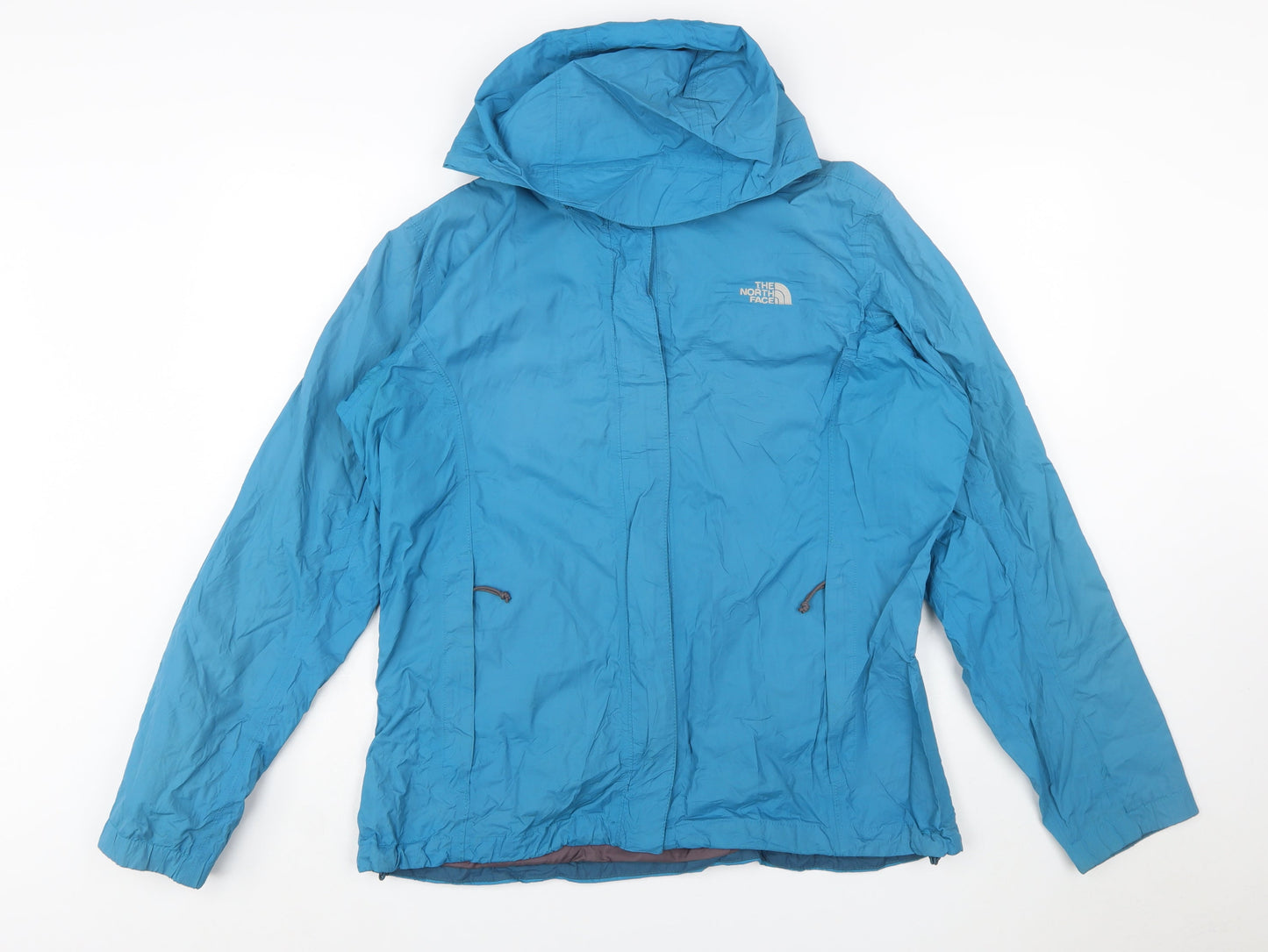 The North Face Women's Blue Waterproof Hooded Rain Coat XL