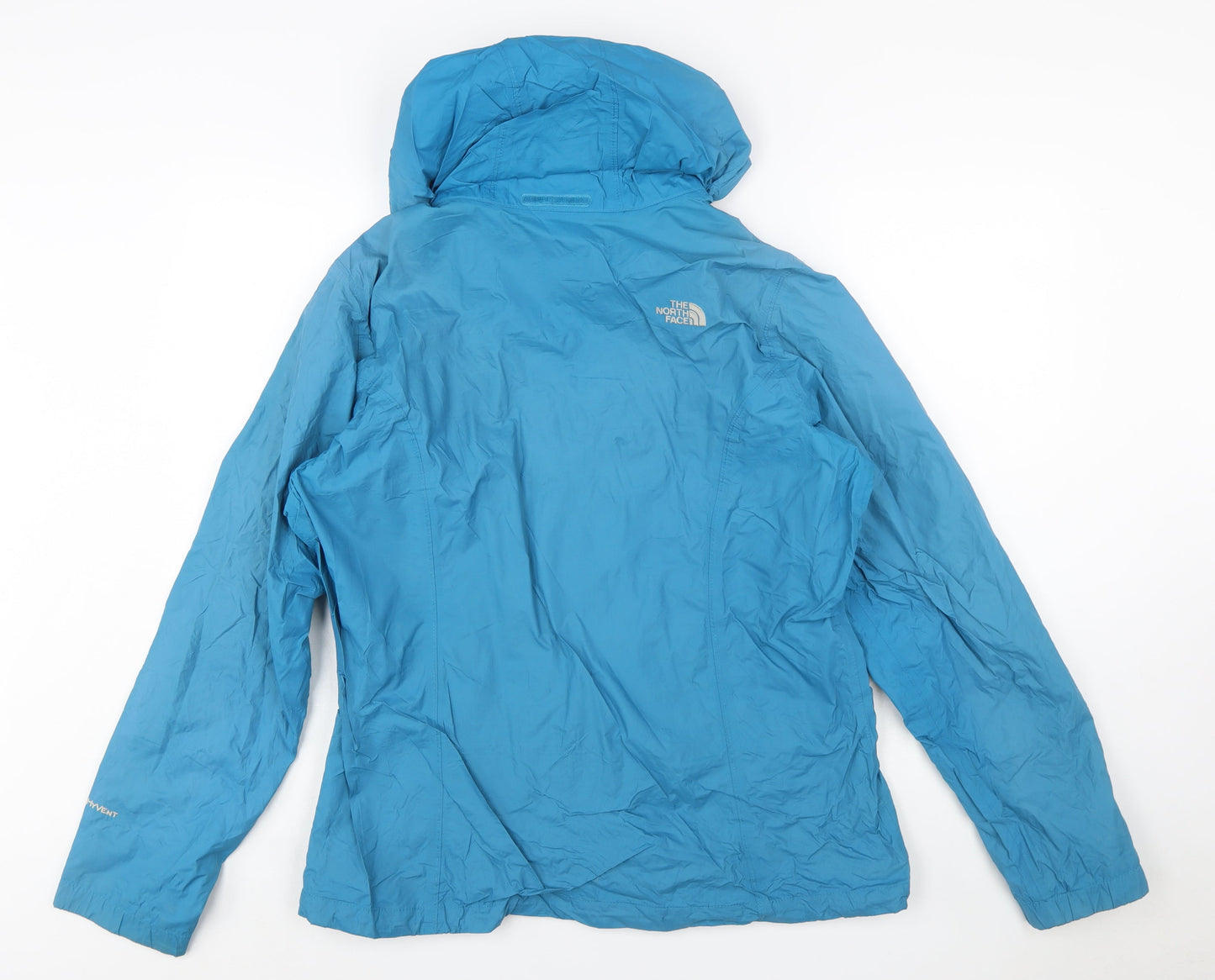 The North Face Women's Blue Waterproof Hooded Rain Coat XL