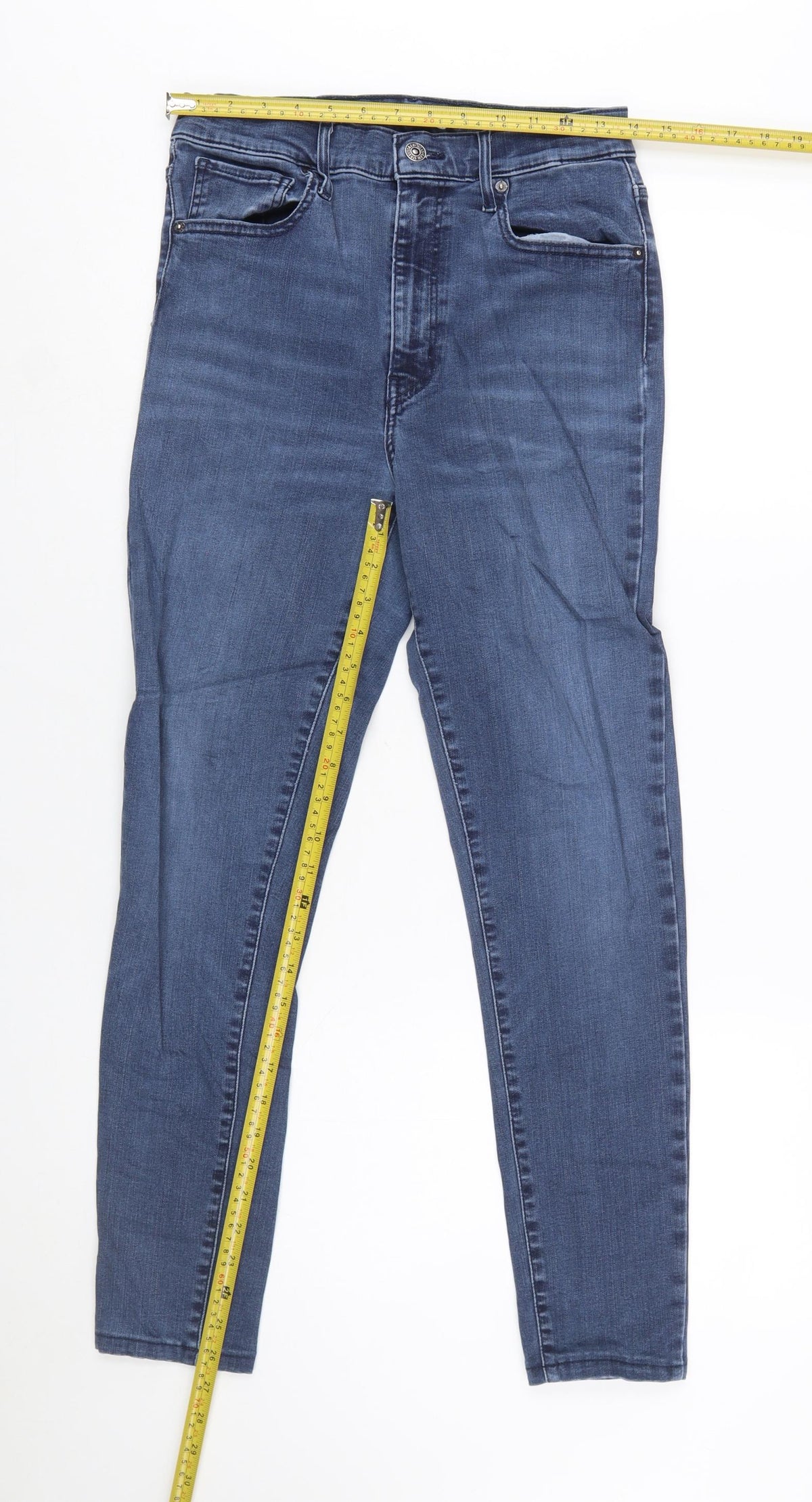 Levi's Women's Blue Mile High Super Skinny Jeans Size 30 High Rise