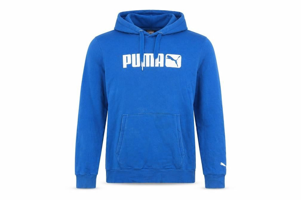 Puma Men Blue Pullover Hoodie Small Regular Fit Sports Style