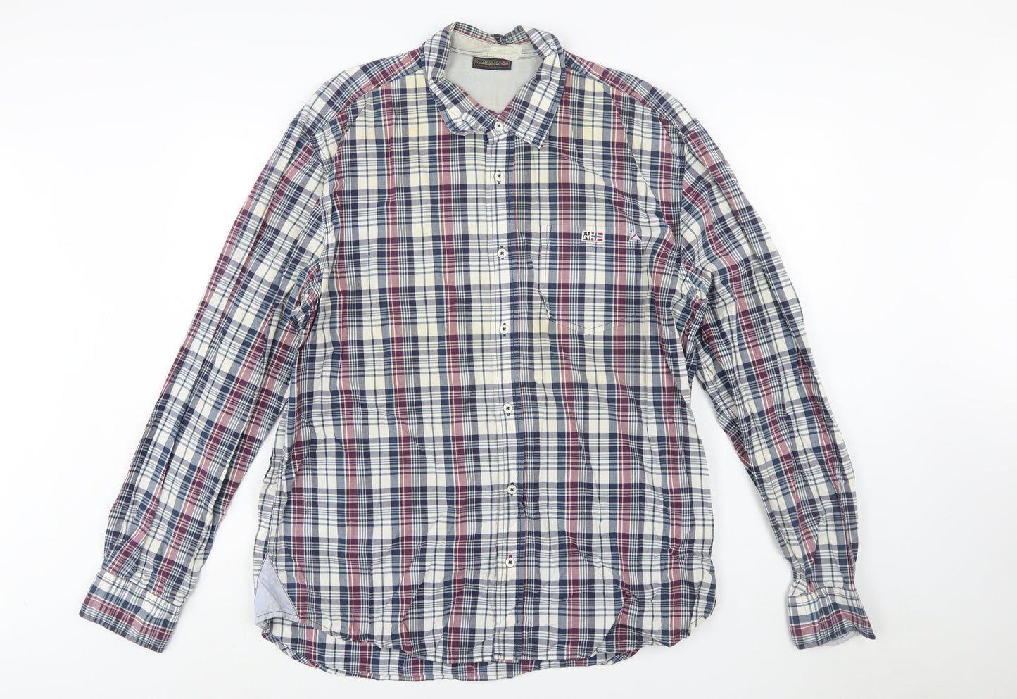 Napapijri Men's Multicoloured 3XL Button-Up Check Shirt