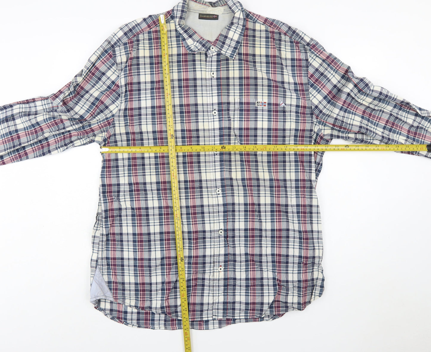 Napapijri Men's Multicoloured 3XL Button-Up Check Shirt