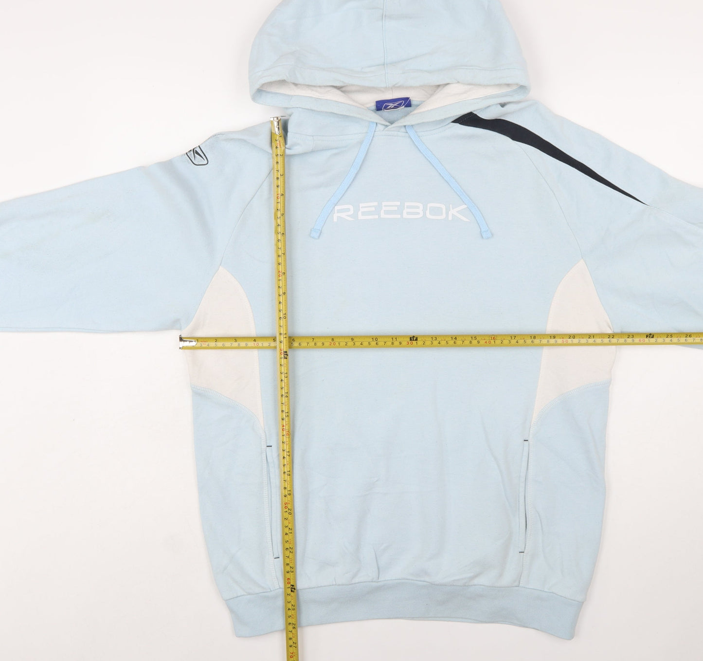 Reebok Men's Blue Pullover Hoodie M Logo Sportswear
