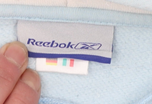 Reebok Men's Blue Pullover Hoodie M Logo Sportswear