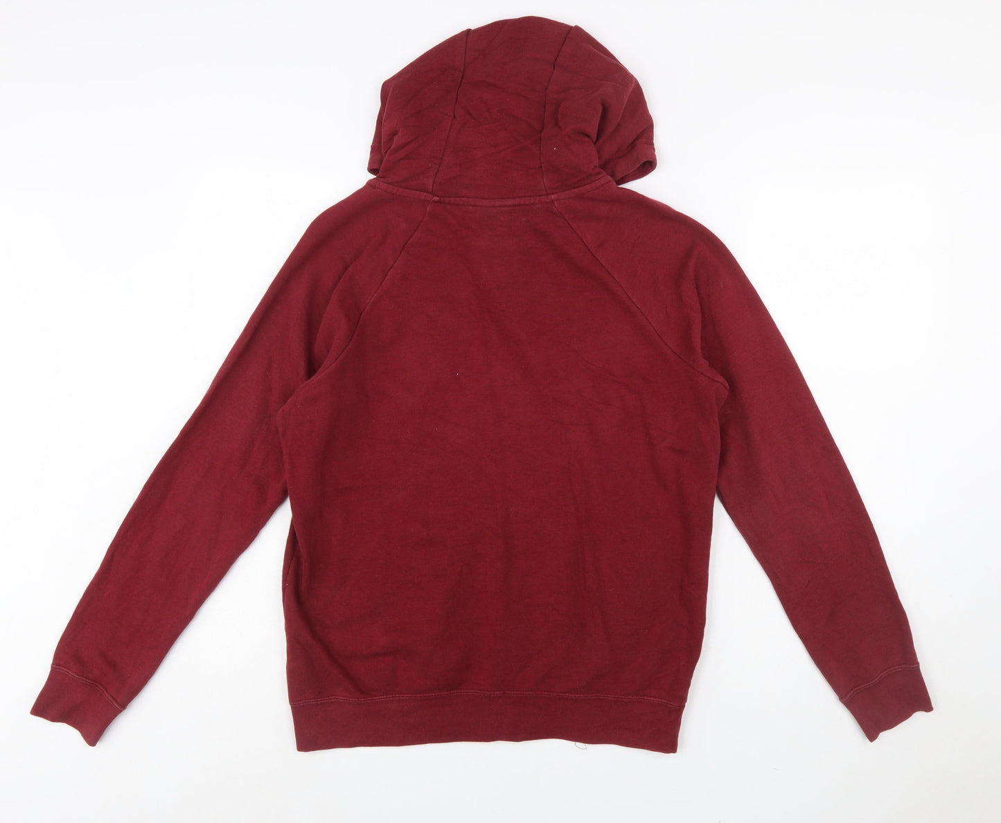 Nike Men's Red Pullover Hoodie Small Regular Fit Cotton Blend