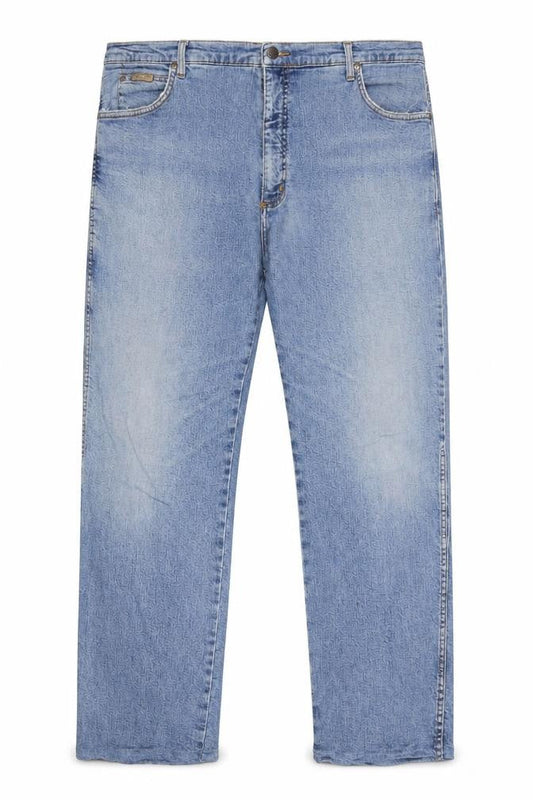 Wrangler Men's Blue 42x32 Straight Fit Denim Jeans