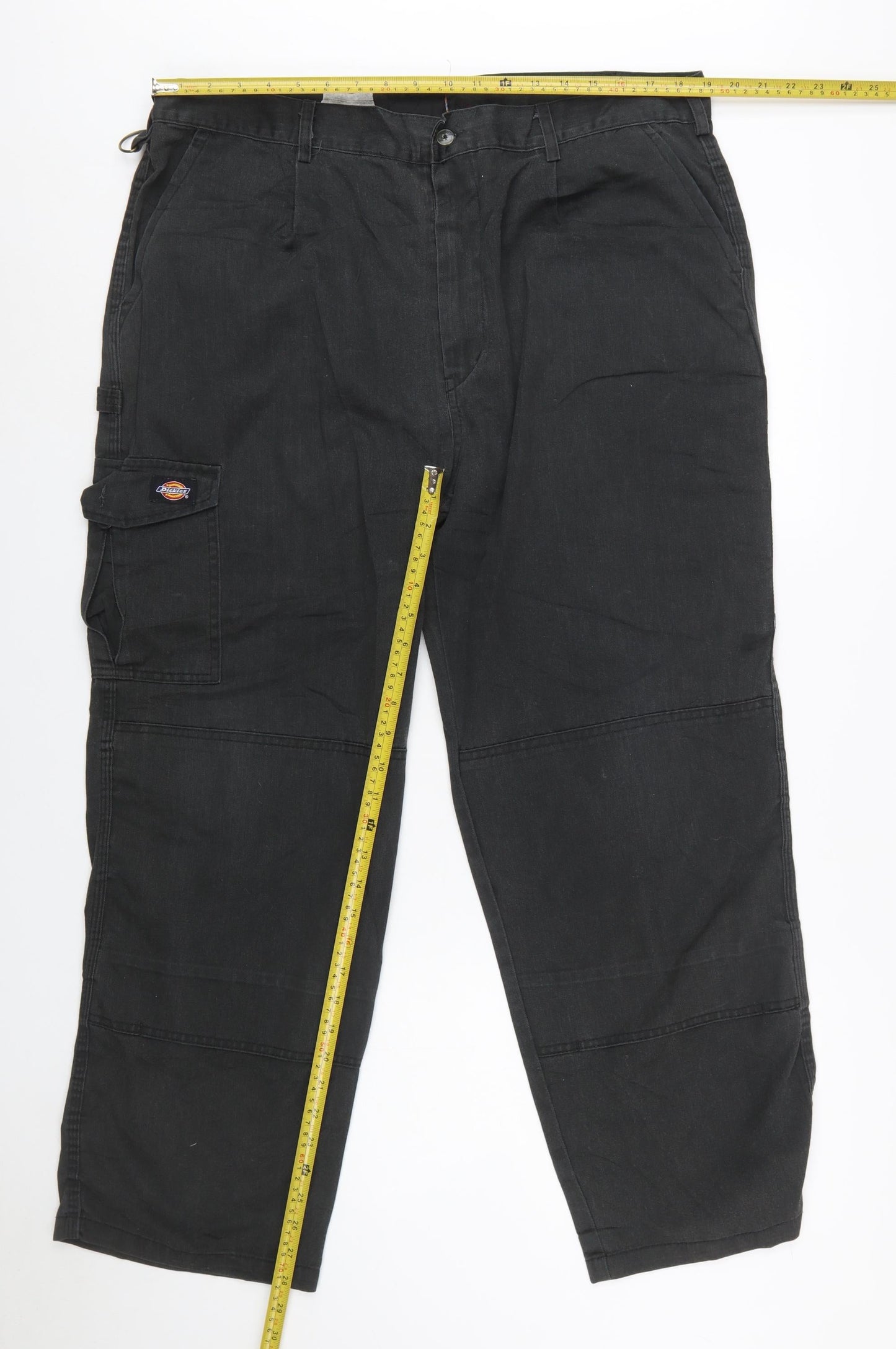 Dickies Men's Black Cargo Work Trousers Size S 40in Waist