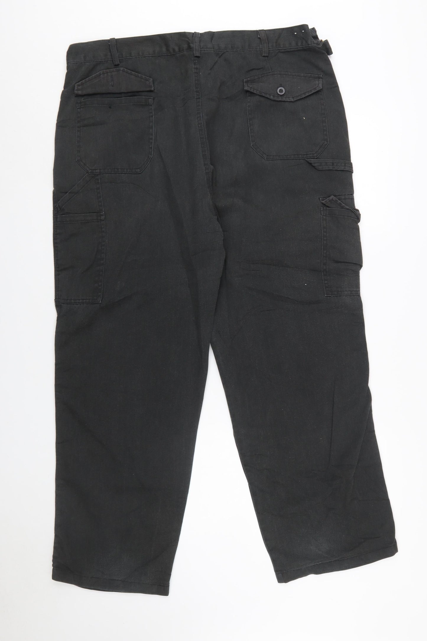 Dickies Men's Black Cargo Work Trousers Size S 40in Waist