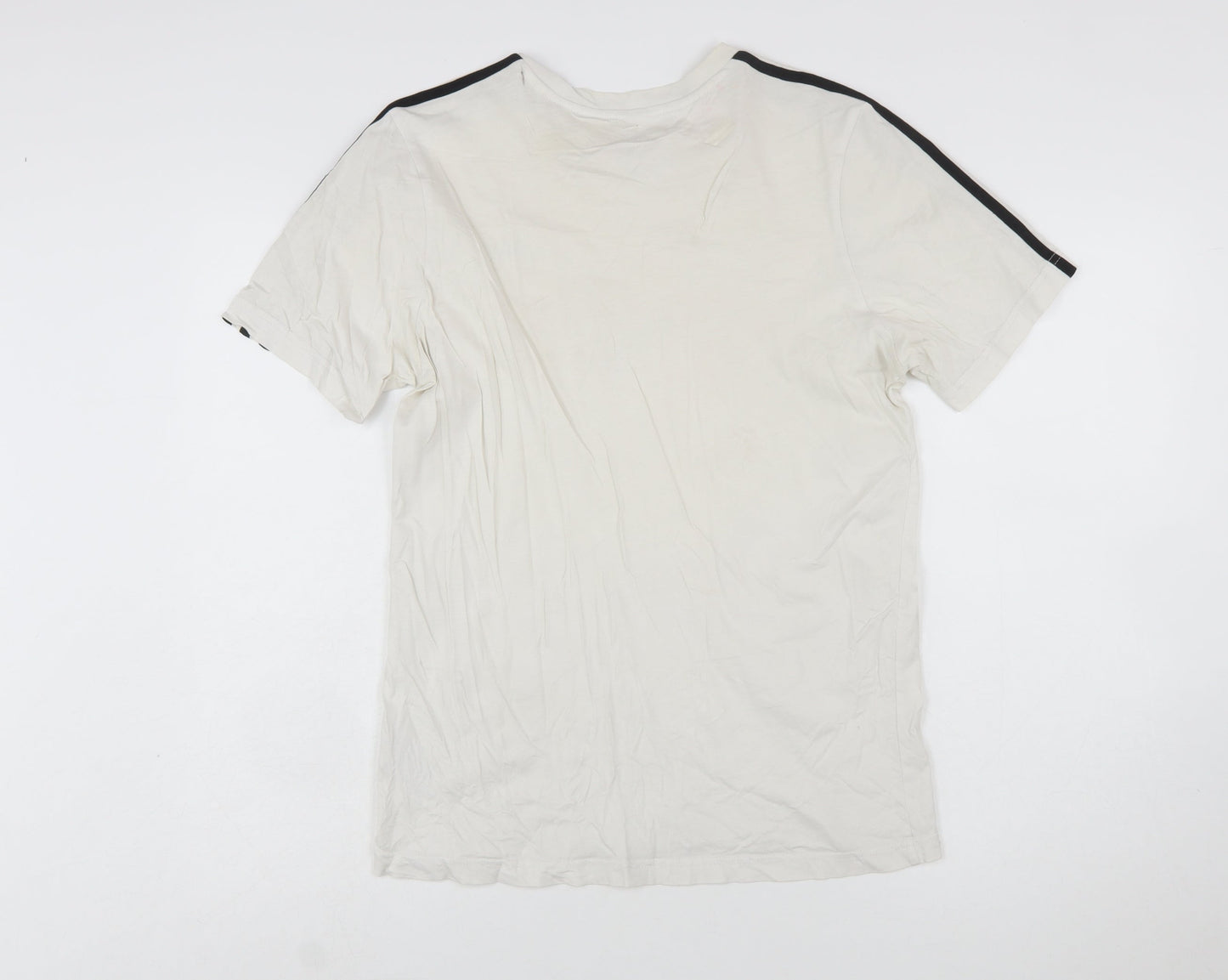 Adidas Boys White 15-16 Years T-Shirt Short Sleeve Crew Neck Sports Top