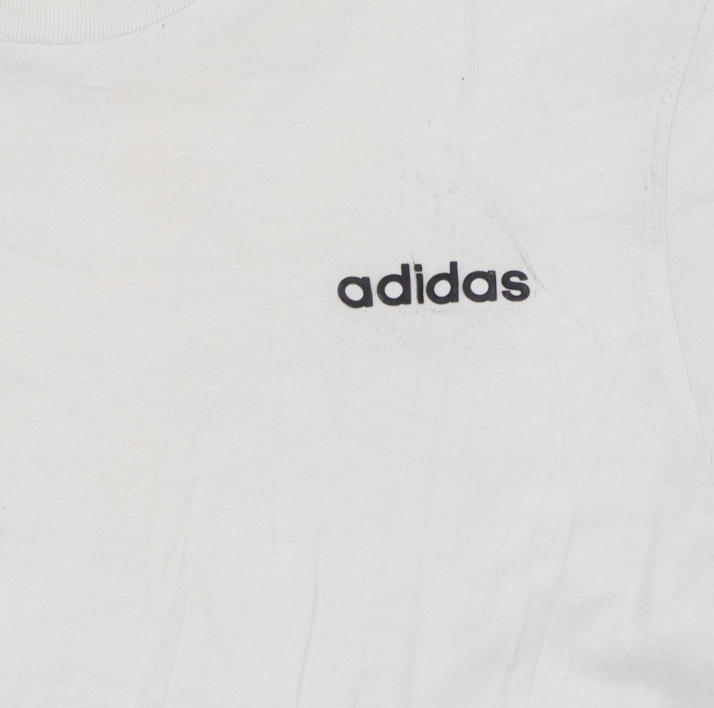 Adidas Boys White 15-16 Years T-Shirt Short Sleeve Crew Neck Sports Top