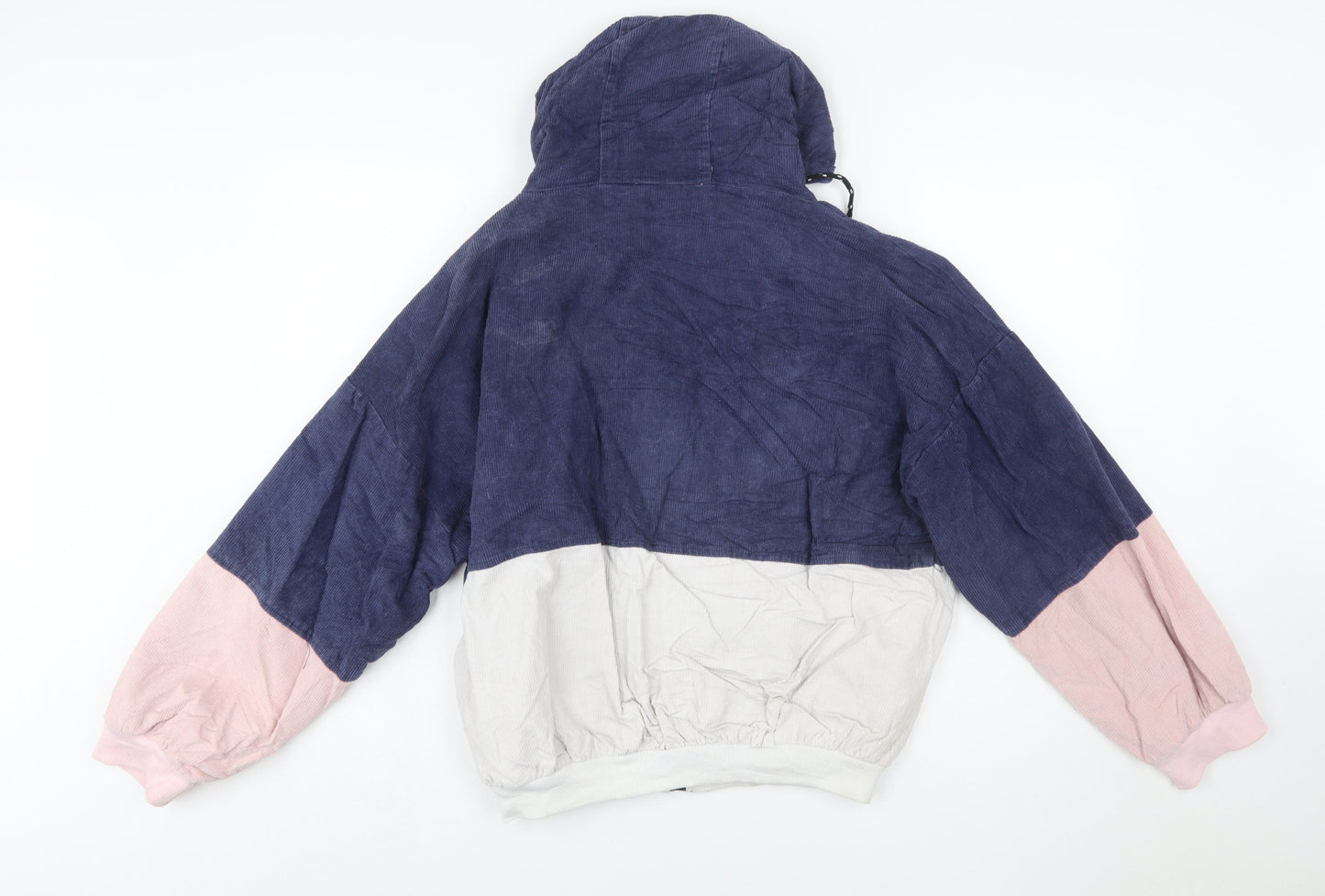 Zaful Women’s Multicoloured Corduroy Hooded Windbreaker Jacket Size 16