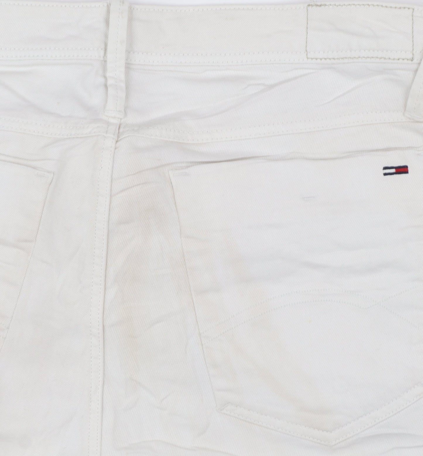 Tommy Hilfiger Men’s White Slim Fit Straight Jeans 28x32
