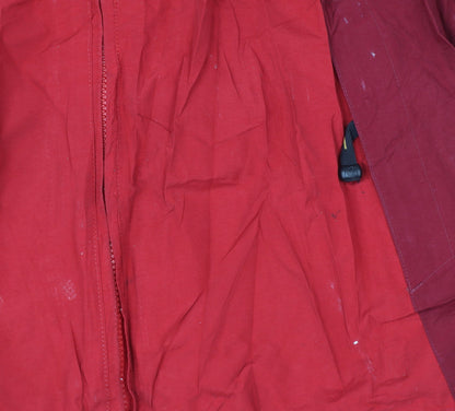 Additional view of Jack Wolfskin boys’ red hooded waterproof parka jacket, size 176