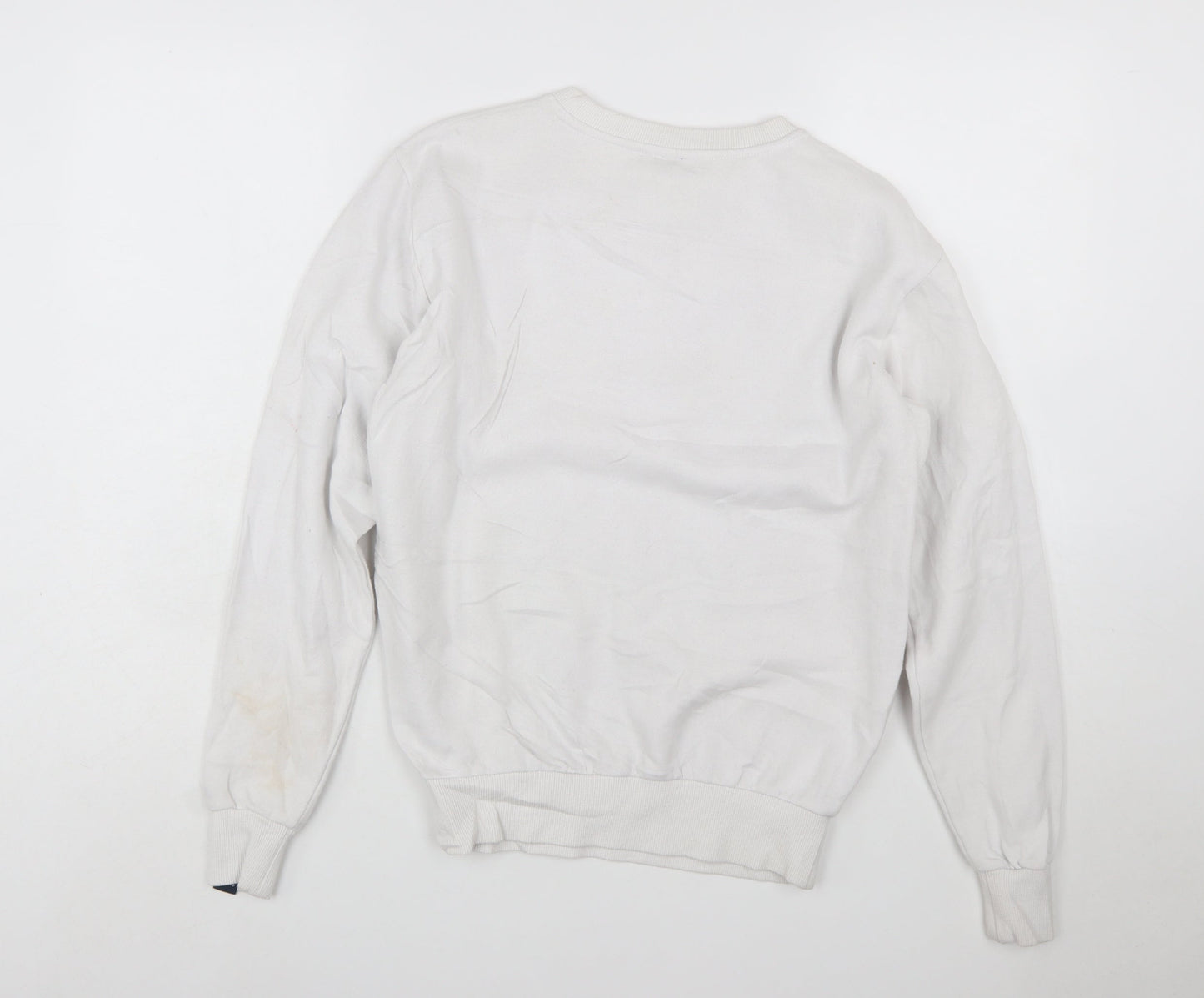 Ellesse Womens White Logo Crew Neck Sweatshirt UK 6