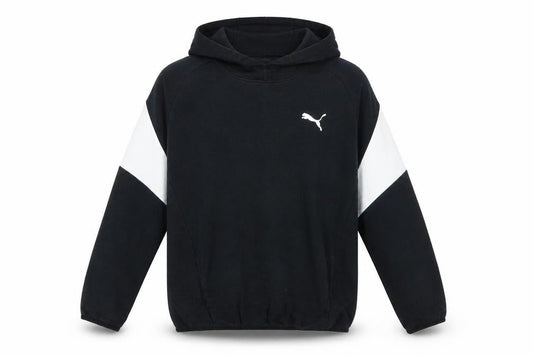 Puma Boys Black & White Pullover Hoodie 15-16 Years Size XXL Cotton Blend