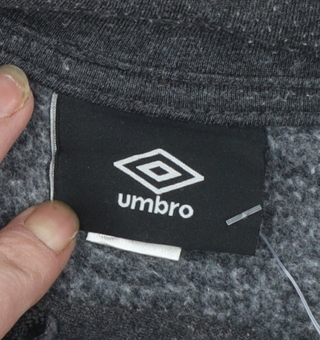 Umbro Men's Grey Pullover Hoodie Small Sports Casual