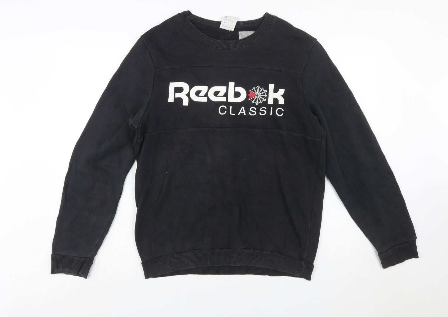 Reebok Men’s Black Small Classic Logo Crew Neck Sweatshirt