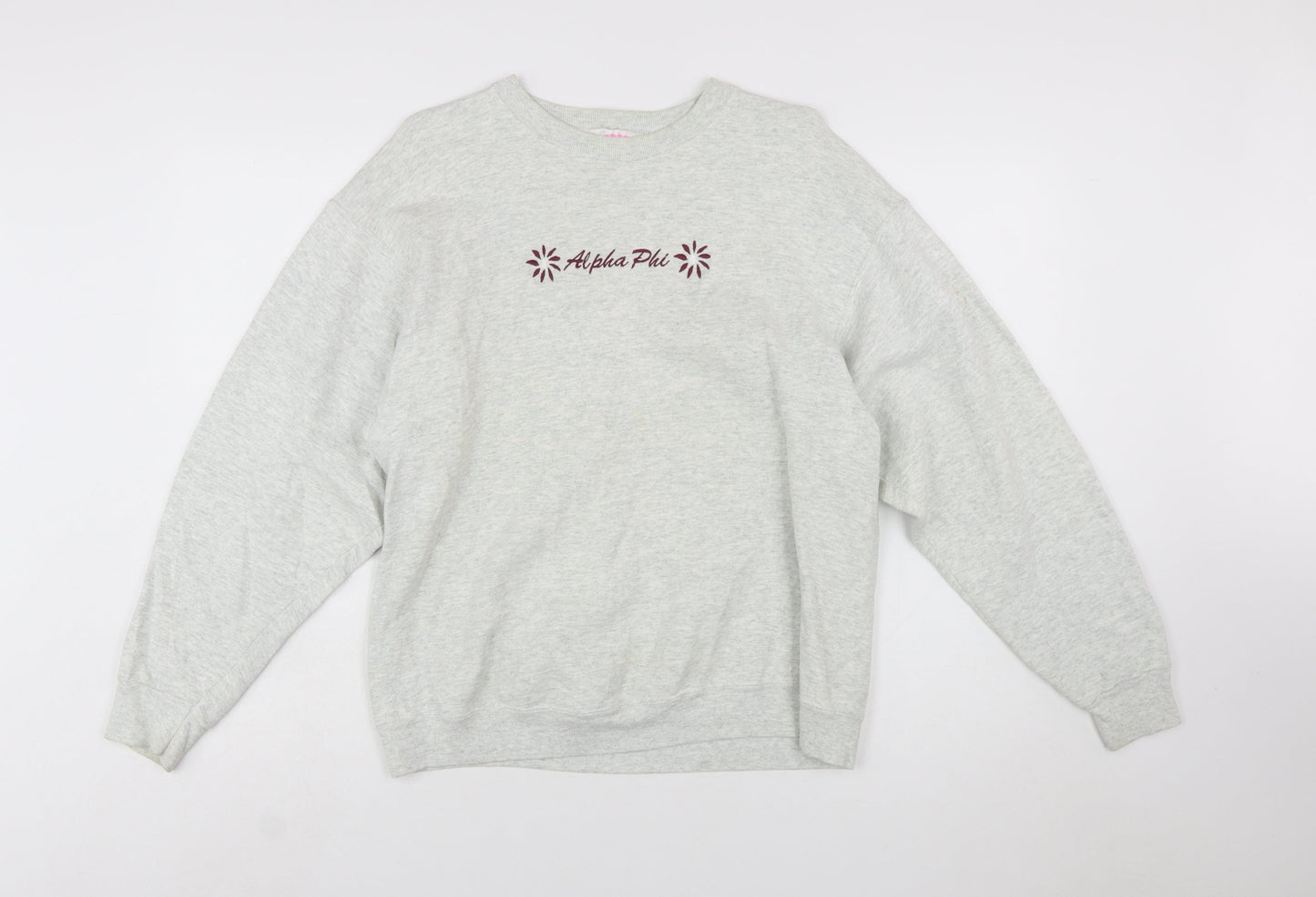Fruit of the Loom Women's Grey Alpha Phi Pullover Sweatshirt Size L