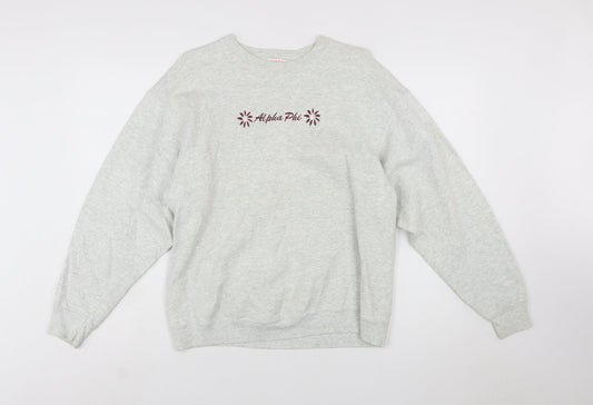 Fruit of the Loom Women's Grey Alpha Phi Pullover Sweatshirt Size L