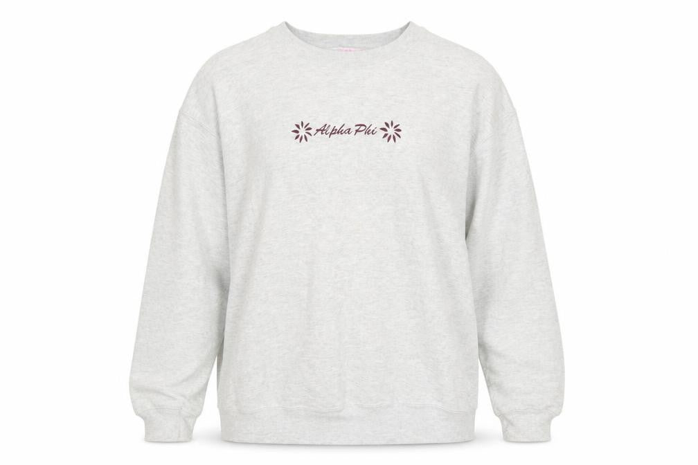 Fruit of the Loom Women's Grey Alpha Phi Pullover Sweatshirt Size L