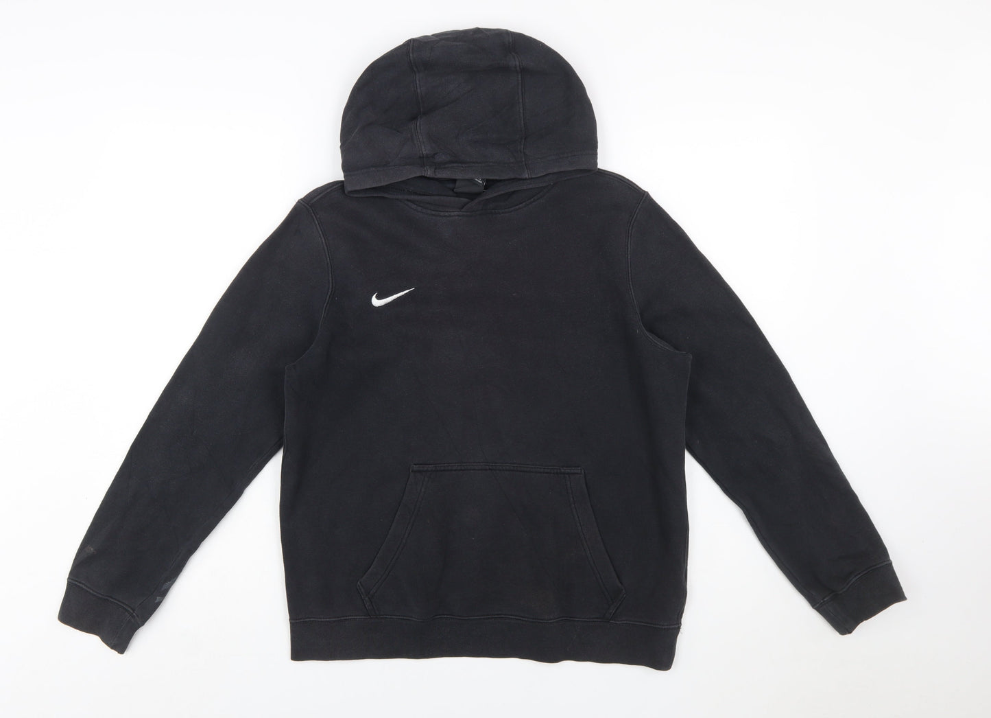 Nike Boys Black XL Pullover Hoodie – Classic Relaxed Fleece Sweatshirt