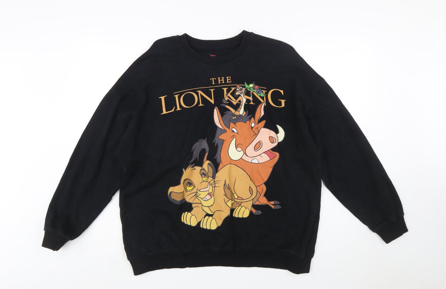 Pull & Bear Women Black The Lion King Sweatshirt Size 12 Cotton