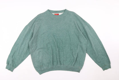 Additional front view of Lee Cooper Men's Green Crew Neck Pullover Sweatshirt L
