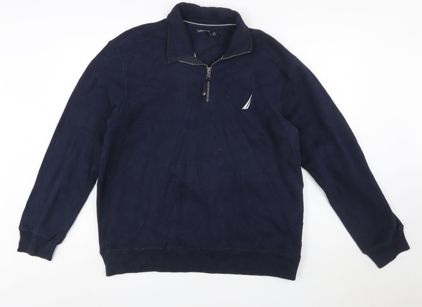 Nautica Men's Blue 1/2 Zip Fleece Sweatshirt Size L