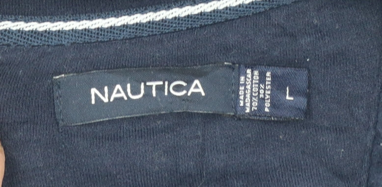 Nautica Men's Blue 1/2 Zip Fleece Sweatshirt Size L