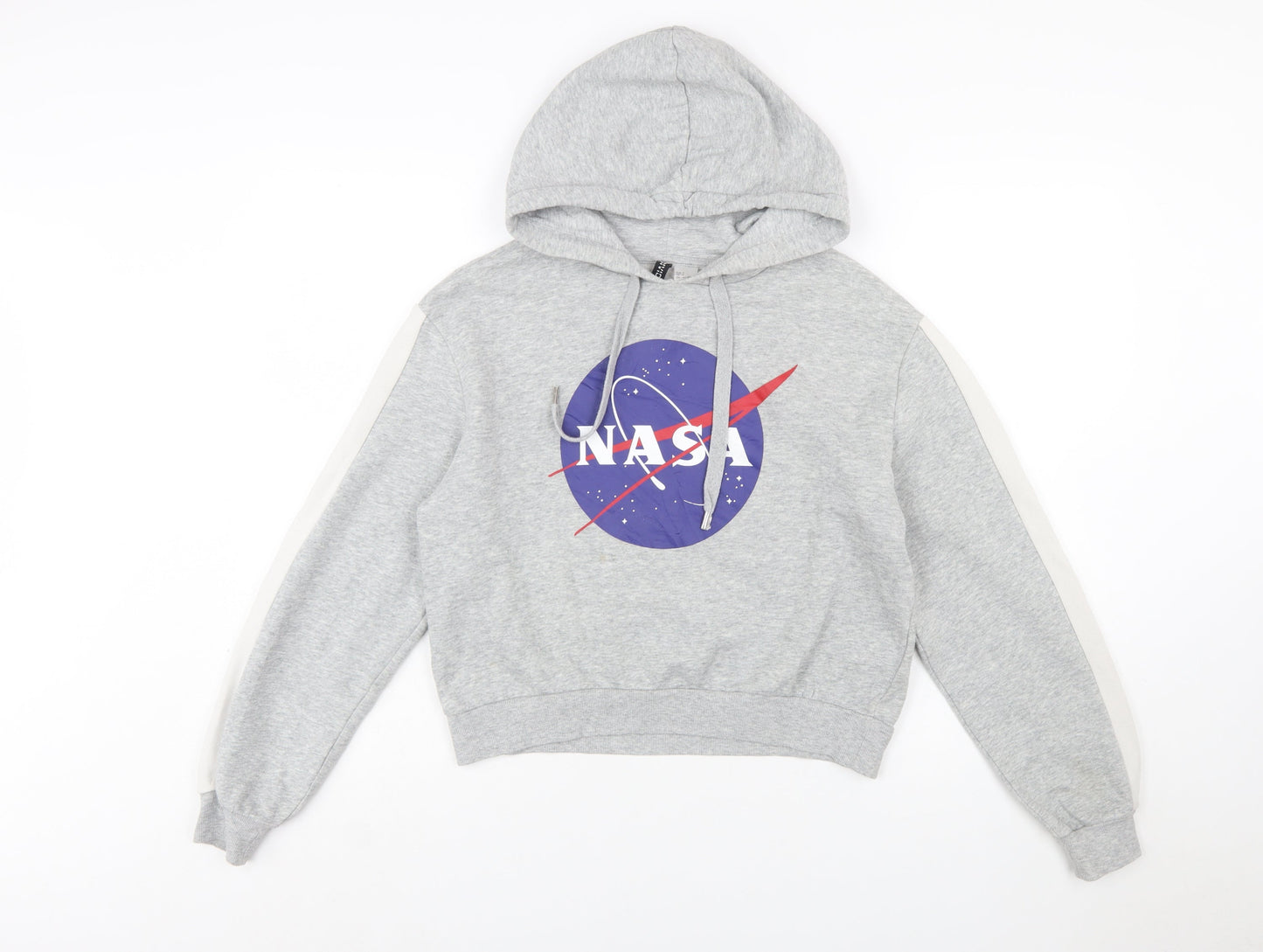 H&M Divided NASA Grey Hoodie Women's Small Cotton Blend