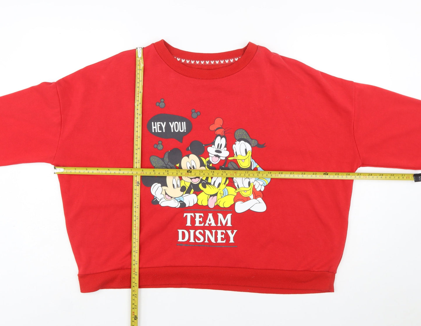 Disney Love to Lounge Womens Red Team Disney Sweatshirt L 14/16