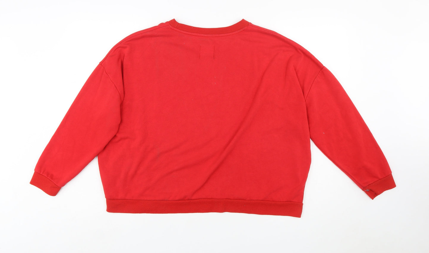 Disney Love to Lounge Womens Red Team Disney Sweatshirt L 14/16