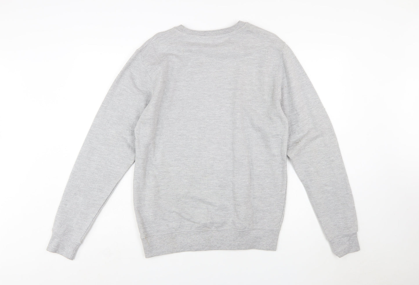 AWDis Men's Grey Graphic Pullover Sweatshirt Size S