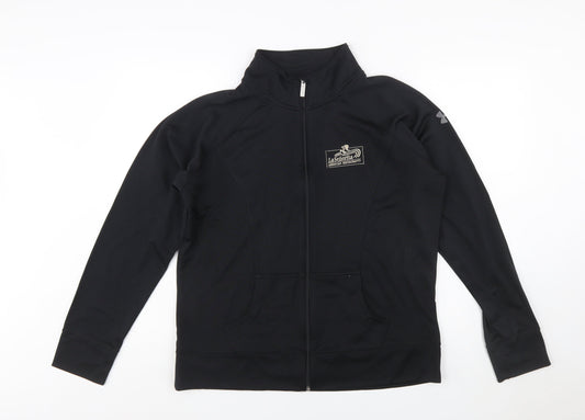 Under Armour Women Black XL Full Zip Sweatshirt Polyester All Seasons