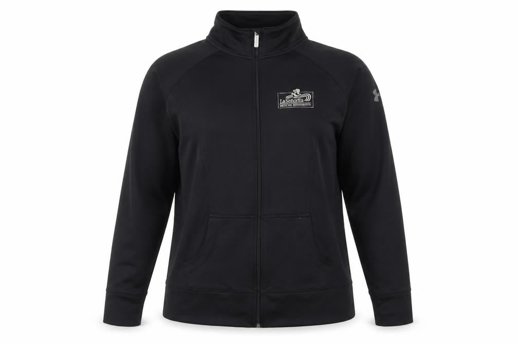 Under Armour Women Black XL Full Zip Sweatshirt Polyester All Seasons