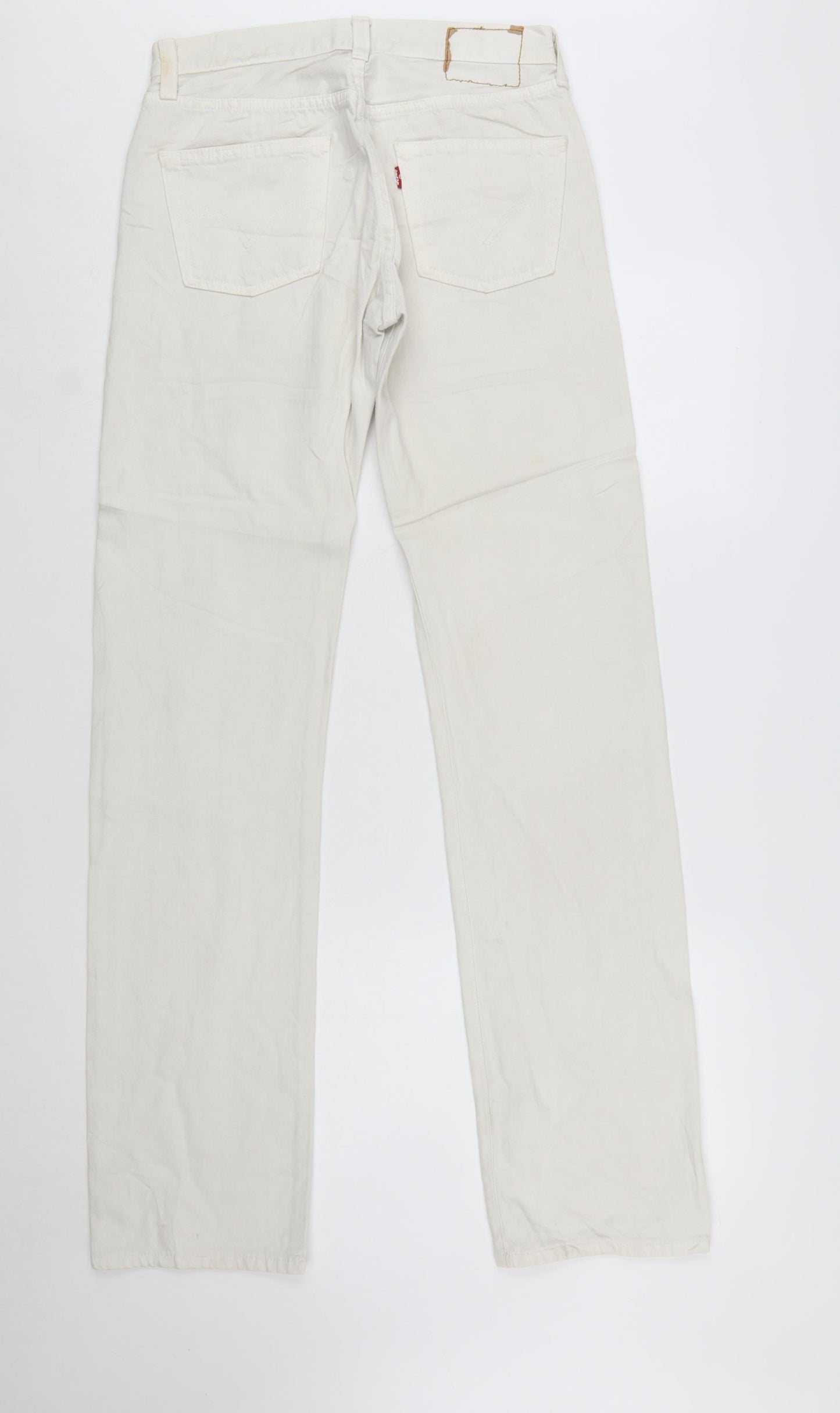 Levi's 501 Men's Ivory Straight Jeans 29x34 Cotton Denim