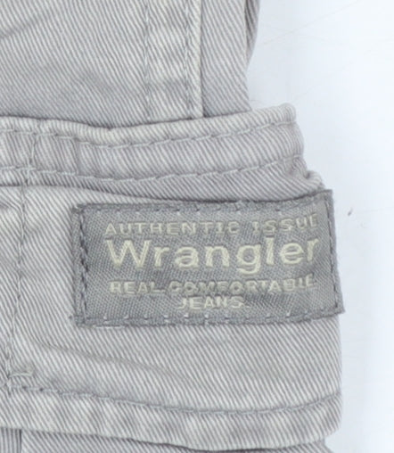 Wrangler Mens Grey Cargo Shorts 38 Regular Cotton Canvas Workwear