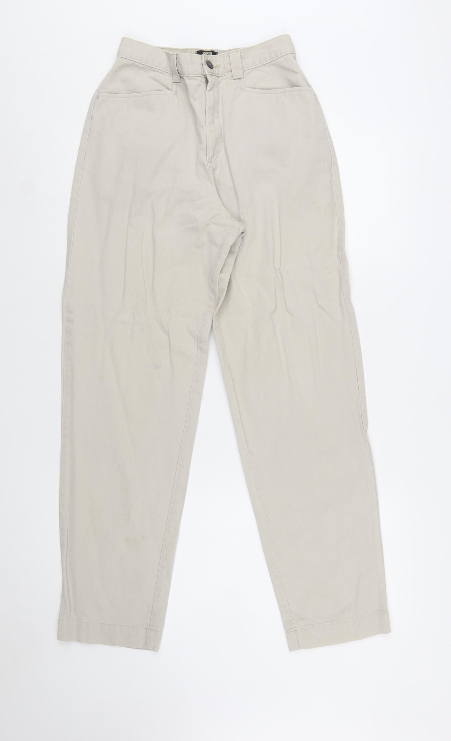 Lee Casuals Women's Beige Chino Trousers Size 4 Cotton Straight Leg
