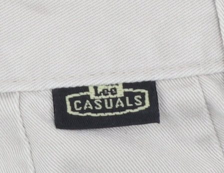 Lee Casuals Women's Beige Chino Trousers Size 4 Cotton Straight Leg