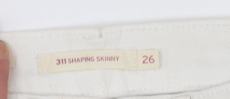 Levi Strauss Women White 311 Shaping Skinny Jeans Size 26