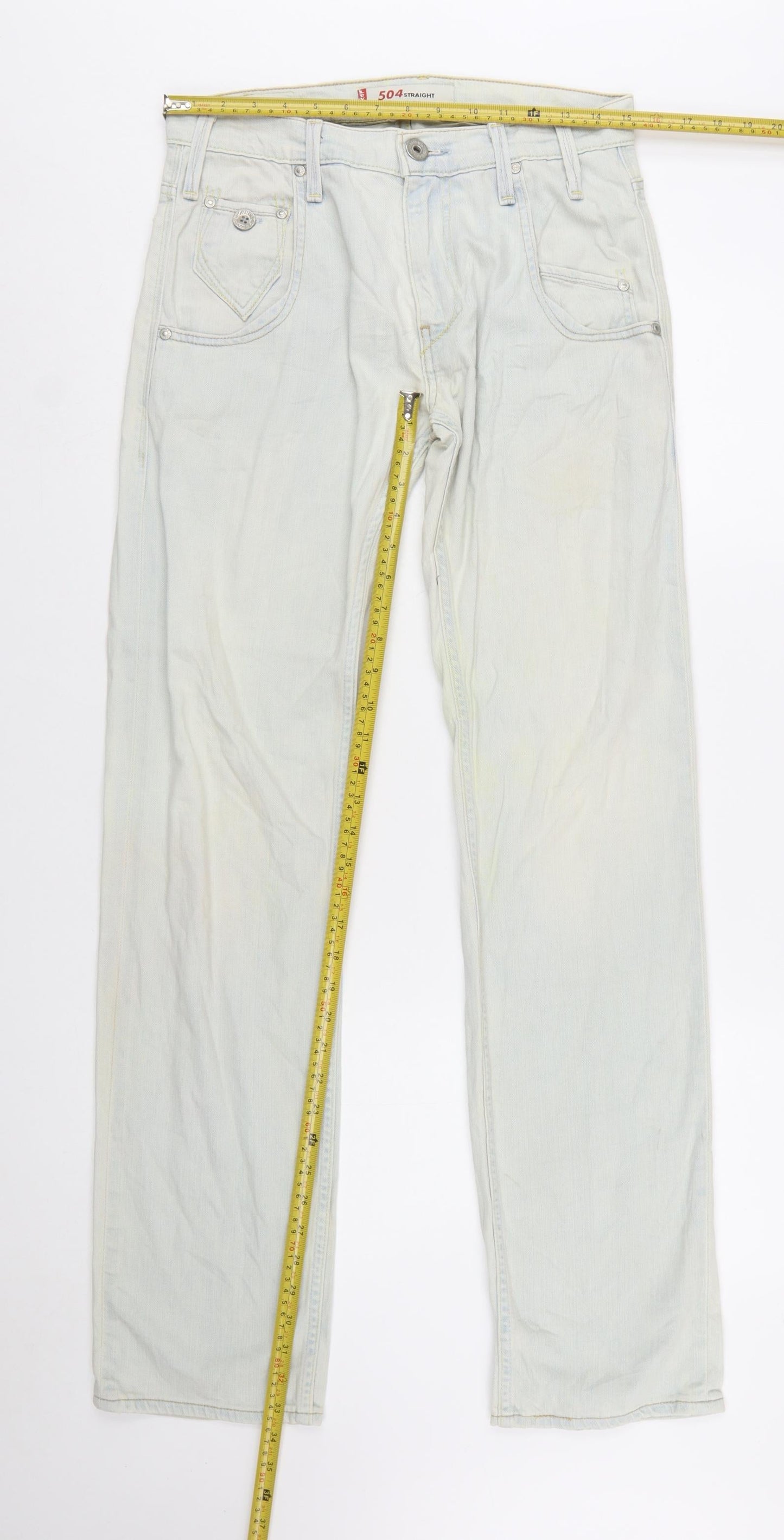 Levi's Women's Light Blue 504 Straight Denim Jeans Size 12