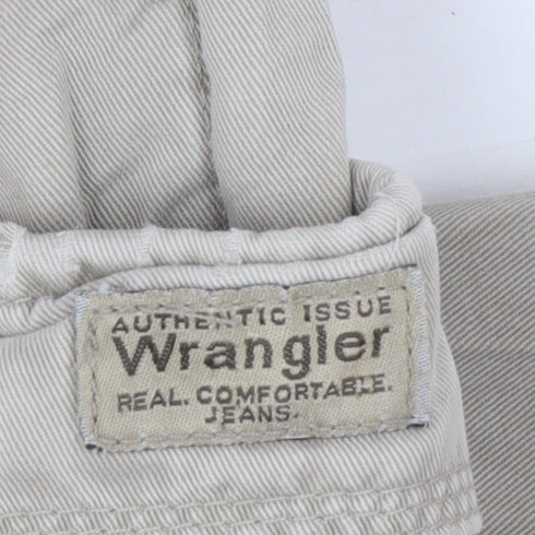 Wrangler Men's Beige Cargo Trousers 34W 30L 100% Cotton Regular Fit
