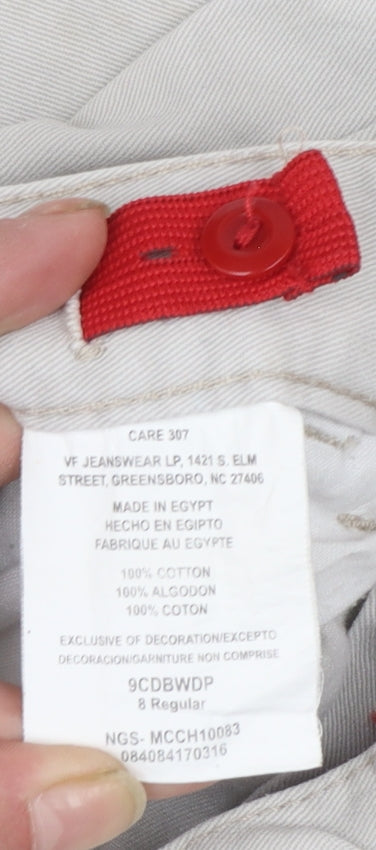 WRG Jeans Co Boys Beige Cargo Trousers 8 Years 100% Cotton Casual