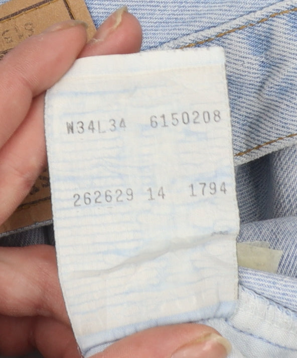 Levi's 615 Men's Light Blue Straight Leg Denim Jeans W34 L34
