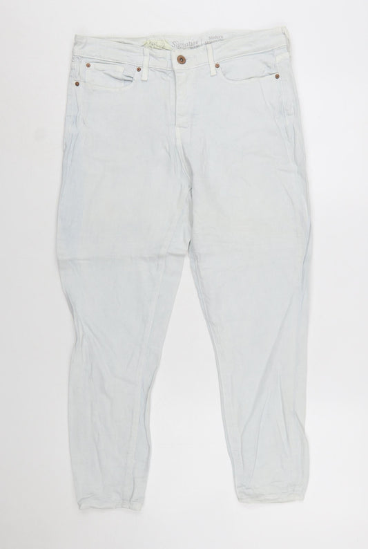 Levi Strauss Women's Light Blue Skinny Jeans Size 12 Stretch Denim