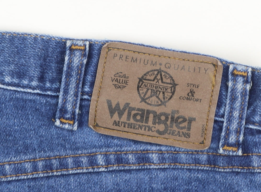 Wrangler Men's Blue 34x30 Straight Leg Denim Jeans